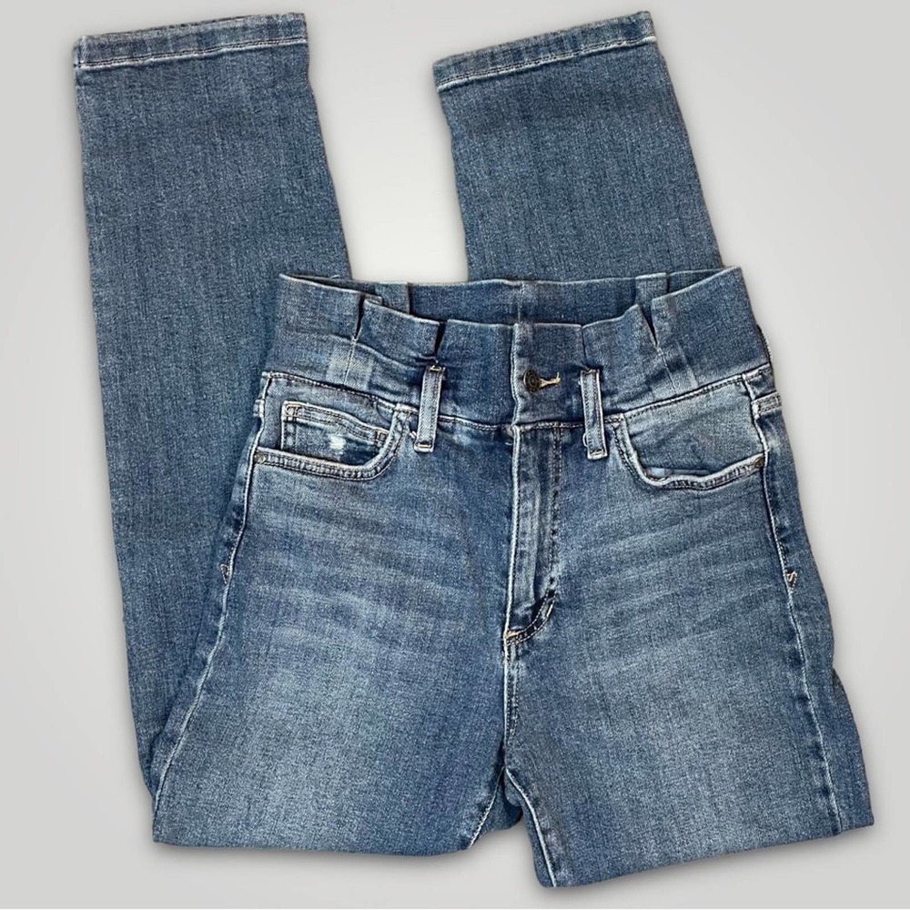 SAM EDLEMAN THE DANI STRAIGHT BOHO PAPERBAG RUFFLE WAIST JEANS - 28